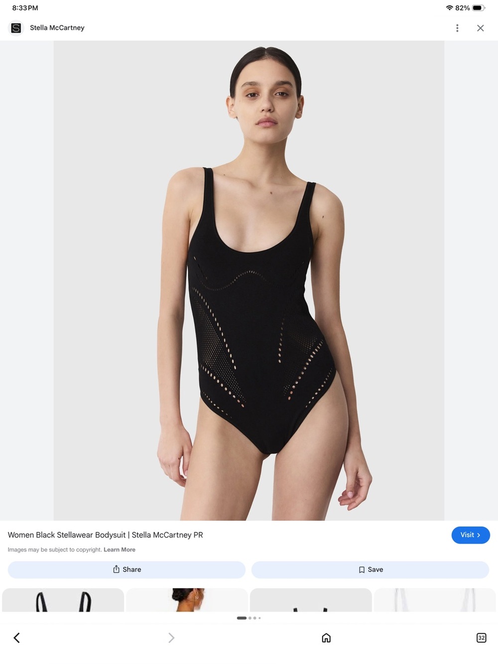 Stella McCartney Black Seamless One-Piece Swimsuit